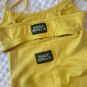 Daily Drills Vibrant Yellow Ribbed Ensemble